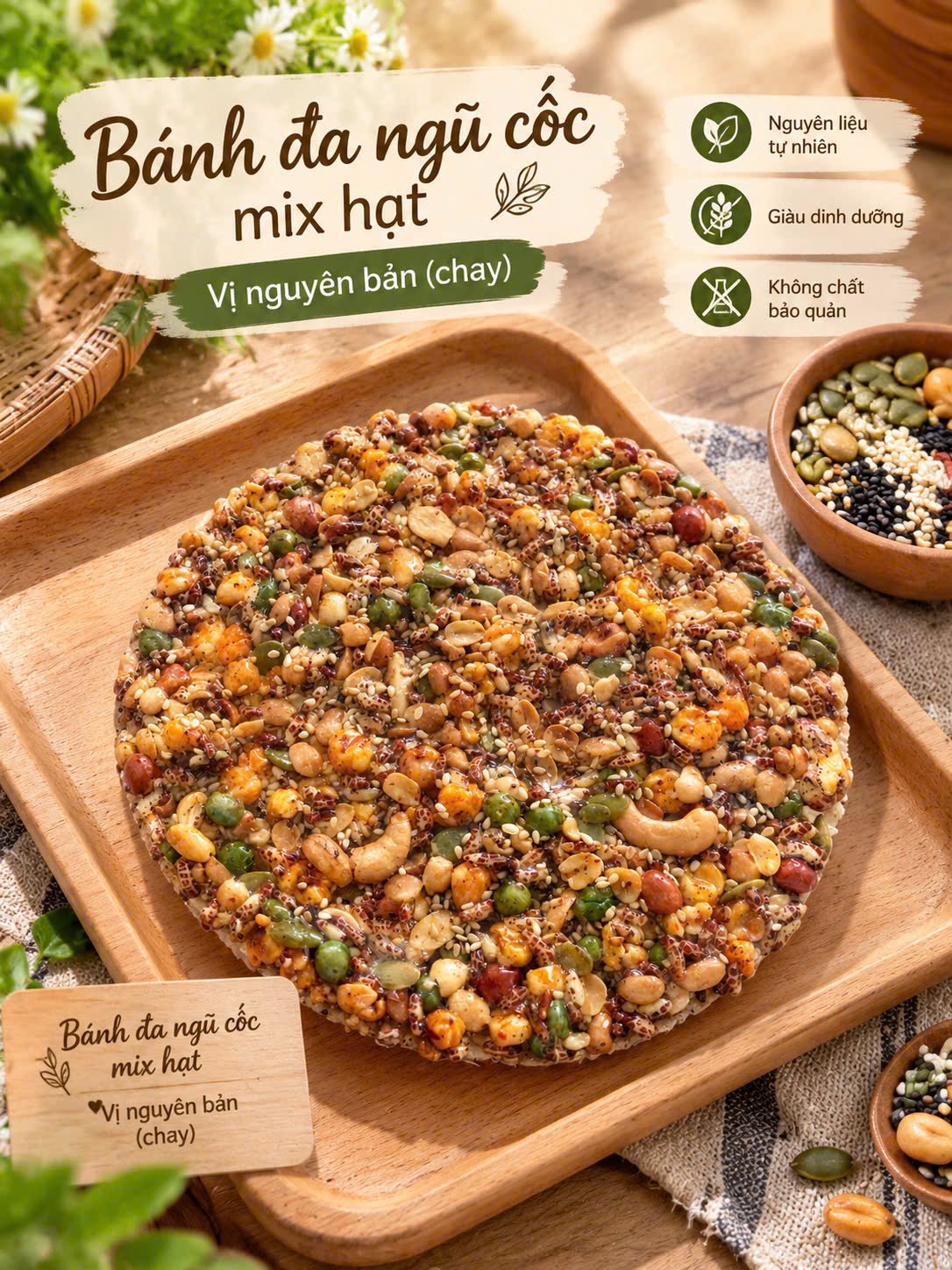 Bánh Ngũ cốc Mix Hạt điều Chà bông